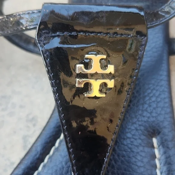 Tory Burch Women's Black patent Dillan Sandal Size 7.5 - Picture 11 of 13